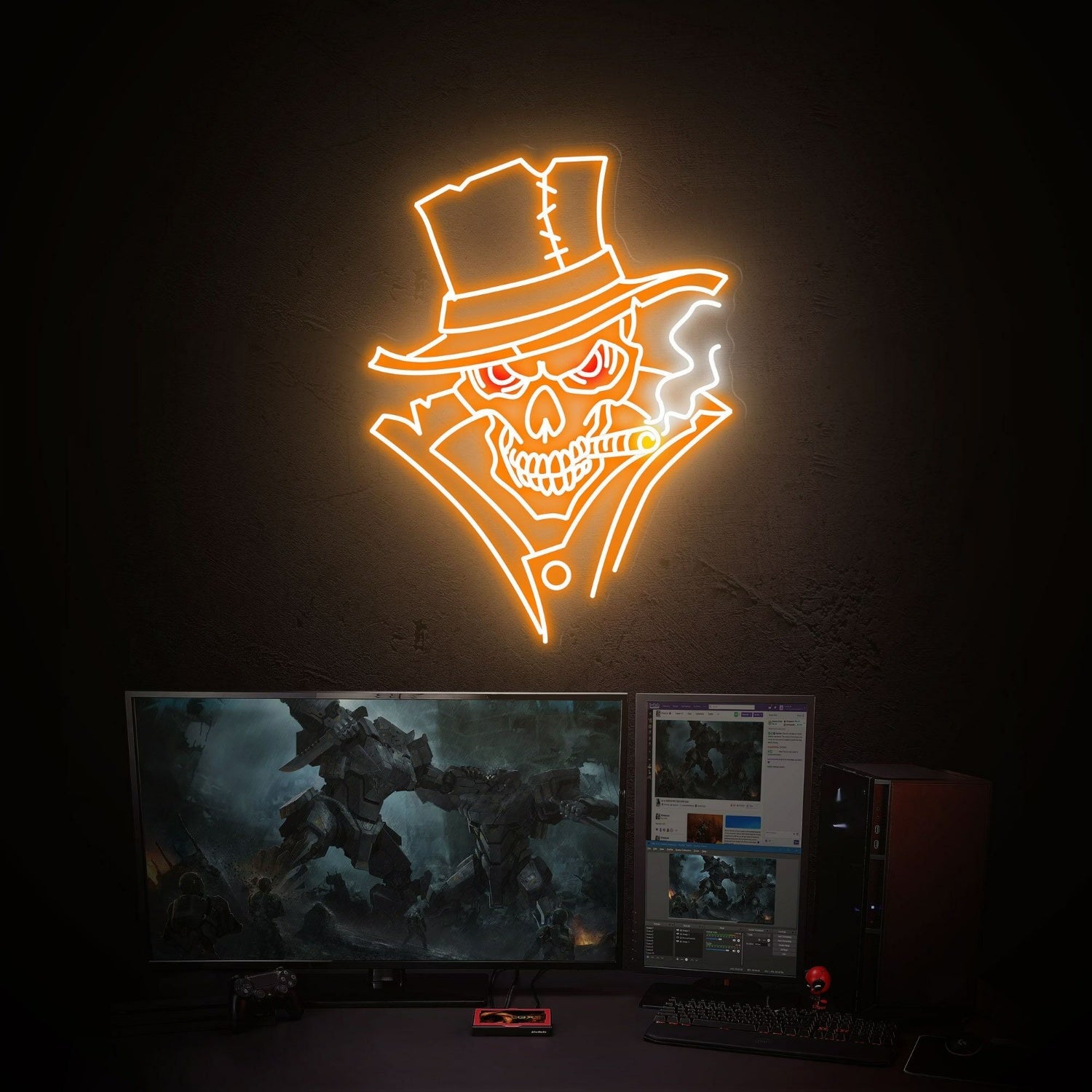 Cool Skull Led Neon Sign Smoking Art Artwork Wall Decoration | Shineneon