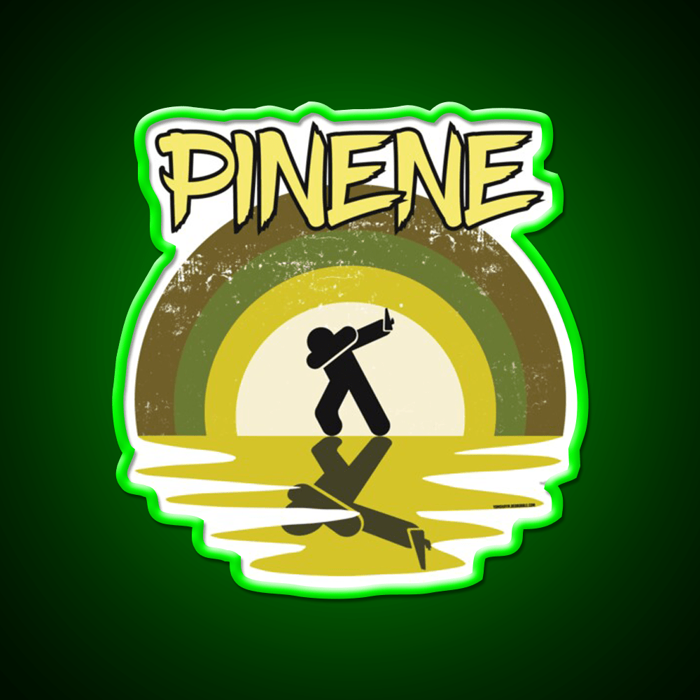 Cool Stoner Pinene Terpene Hemp Inspired Green Leaf Led Neon Sign Rgb Color - Shineneon