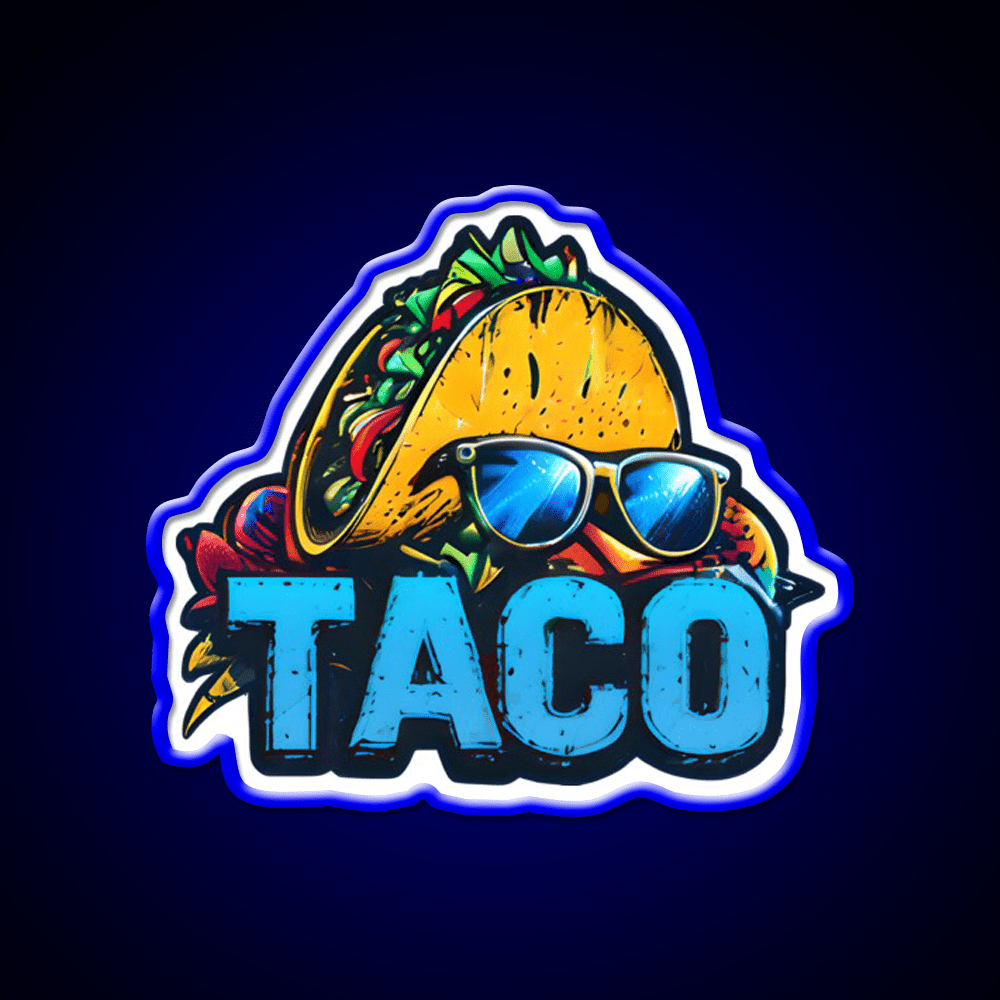 Cool Taco With Sunglasses Taco Led Neon Sign Mexican Food Sign Rgb Color - Shineneon