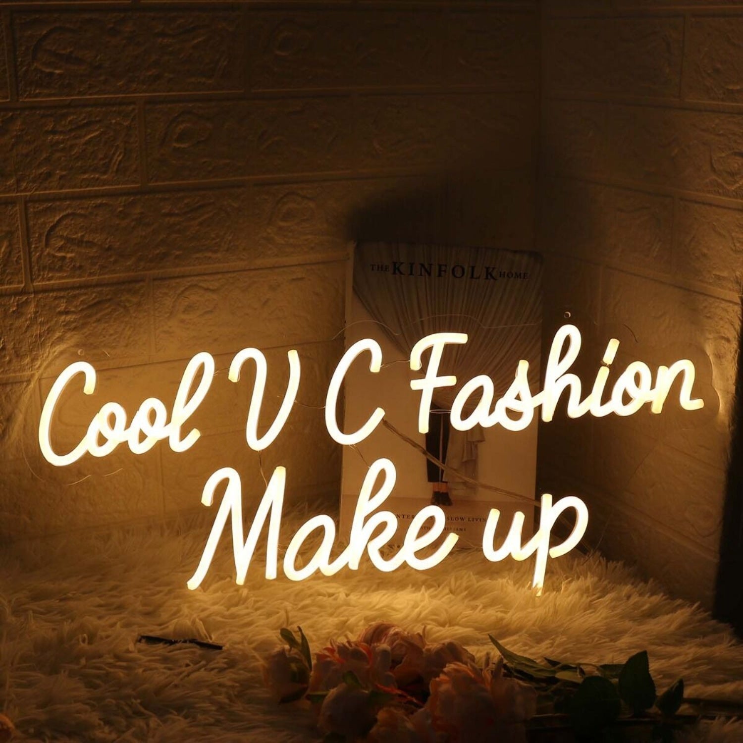 Cool Vc Fashion Make Up Yellow Led Neon Sign - Shineneon