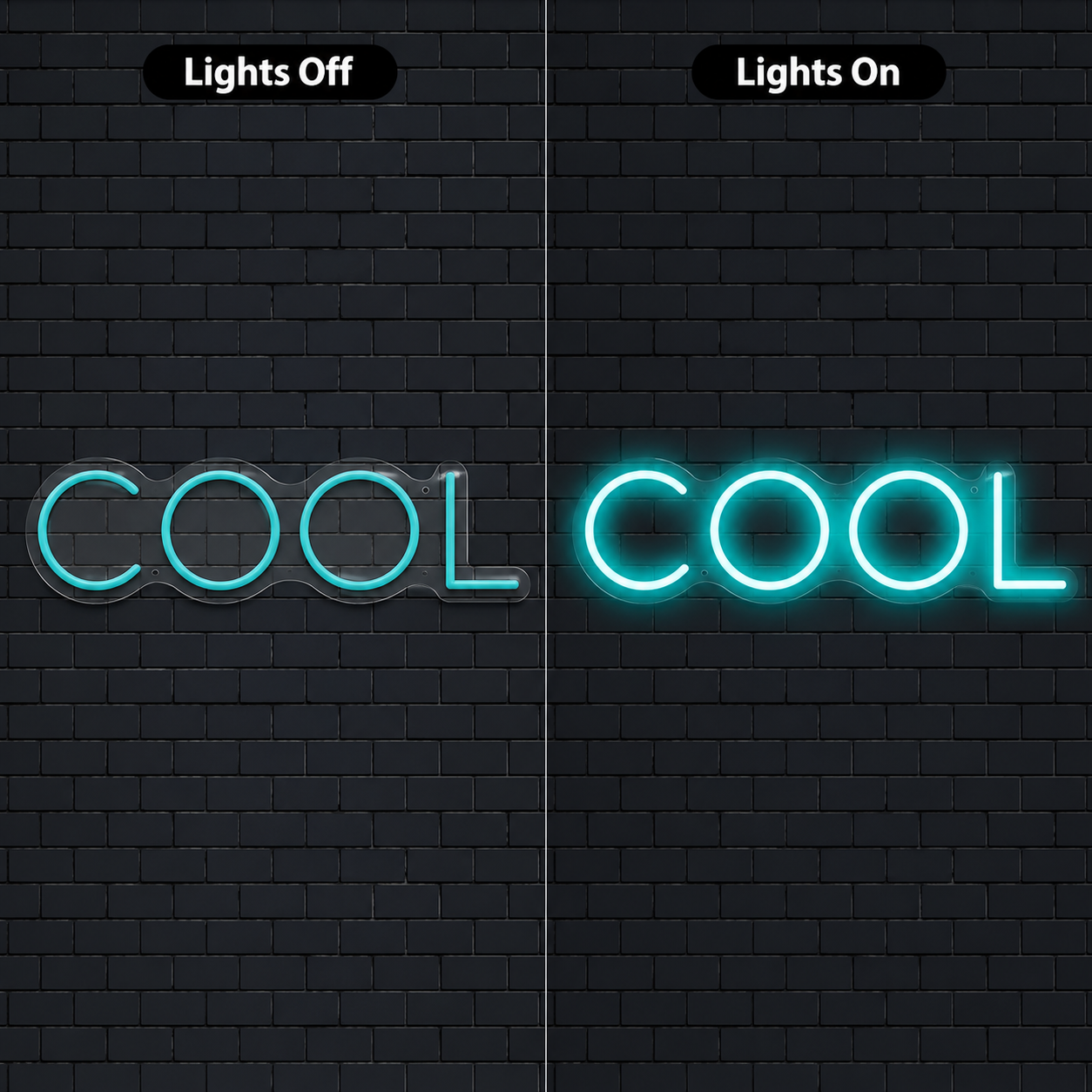 Cool Wall Decor LED Neon Sign - 06 Day Night Comparison