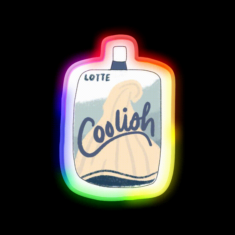 Coolish Japanese Ice Cream Snack Food Led Neon Sign Rgb Color - LED neon sign close-up detail