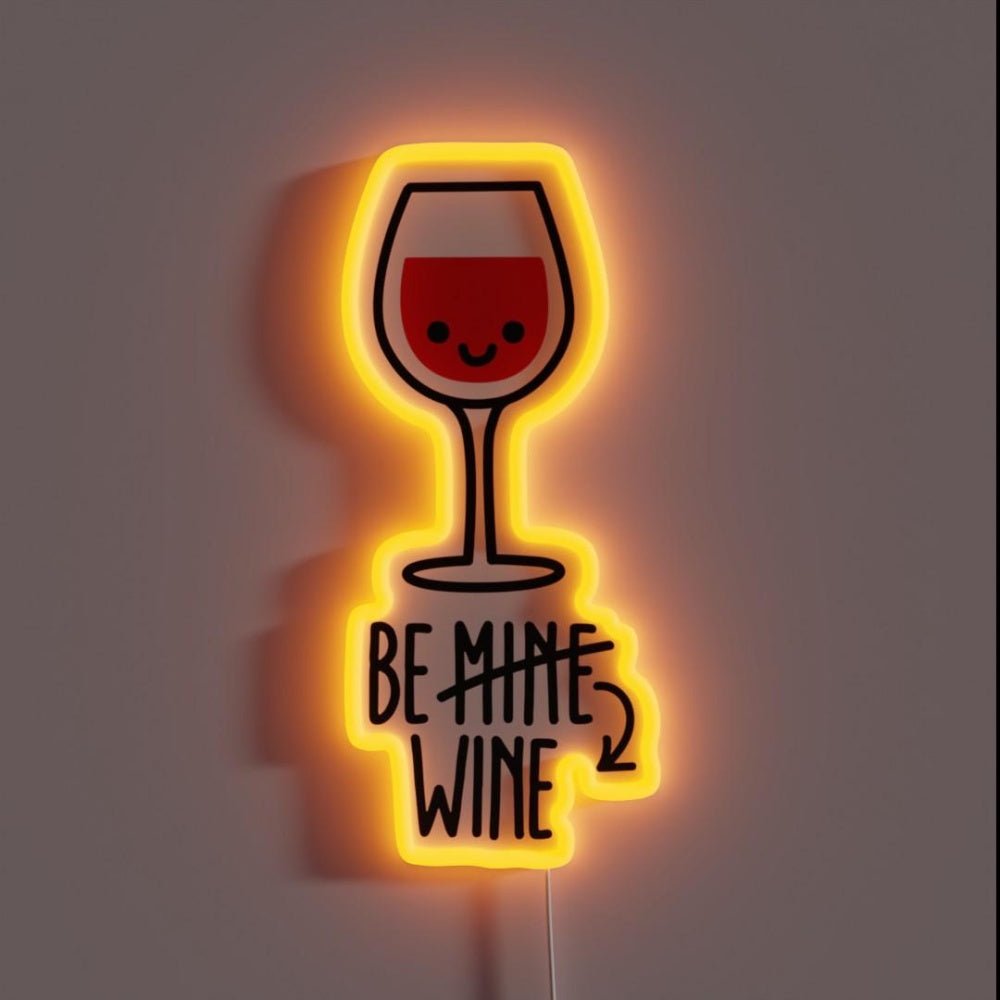 Copy Of Be Mine Beer Wine Funny Valentines Day Rgb Led Neon Sign - Shineneon