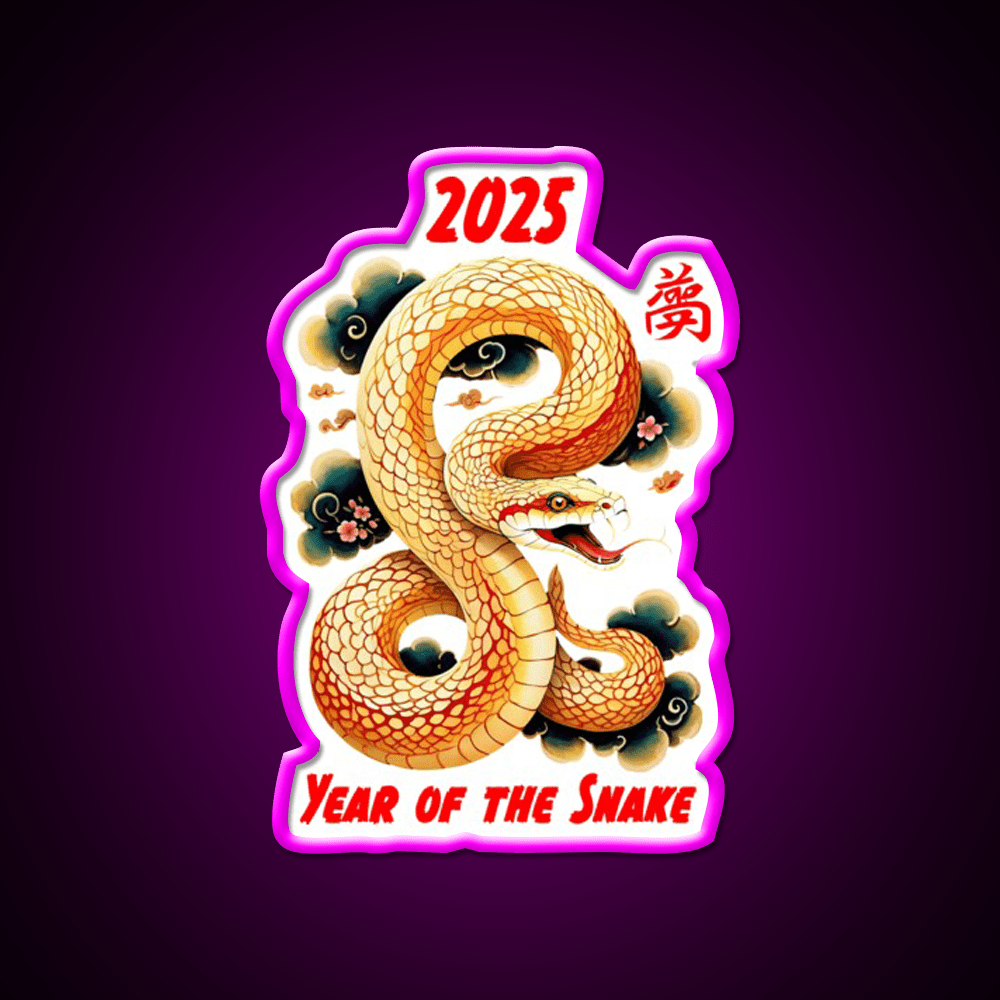 Copy Of Chinese Year Of The Snake Design Asian Cultural Led Neon Sign Rgb Color - Shineneon