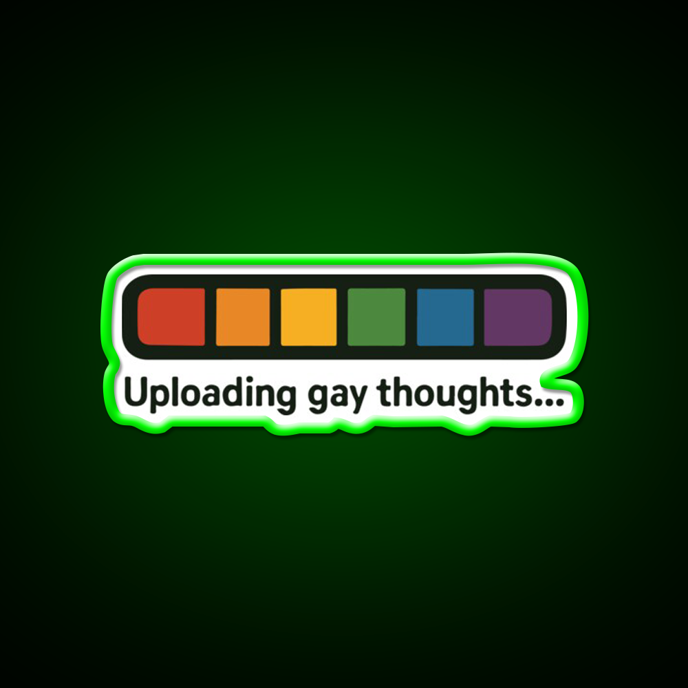 Copy Of Funny Uploading Pride Meme Man Cave Bar Led Neon Sign Rgb Color - LED neon sign view 8