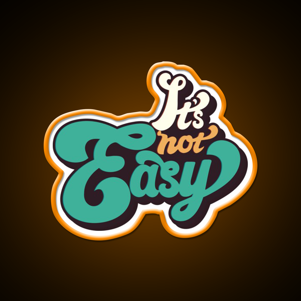 Copy Of Its Not Easy Retro Cafe Led Neon Sign Espresso Bar Art Rgb Color