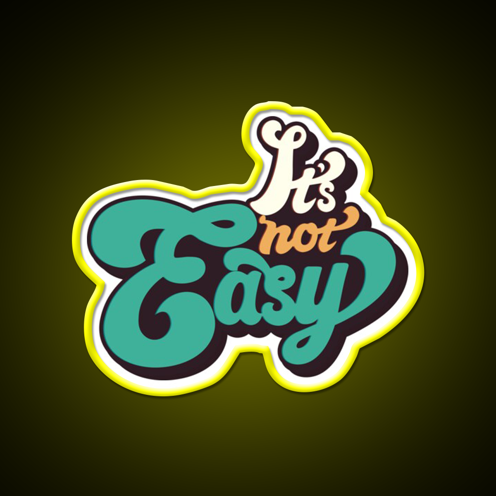 Copy Of Its Not Easy Retro Cafe Led Neon Sign Espresso Bar Art Rgb Color