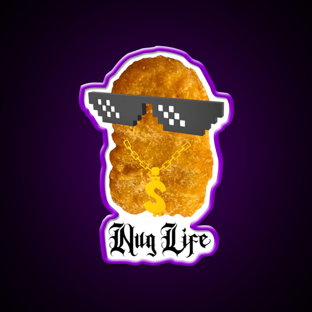 Copy Of Nug Life Mcdonalds Chicken Led Neon Sign For Burger Place Rgb Color - Shineneon