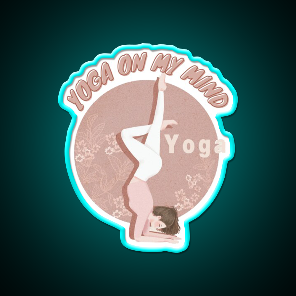 Copy Of Yoga On My Mind Yoga Led Neon Sign For Wellness Space Rgb Color
