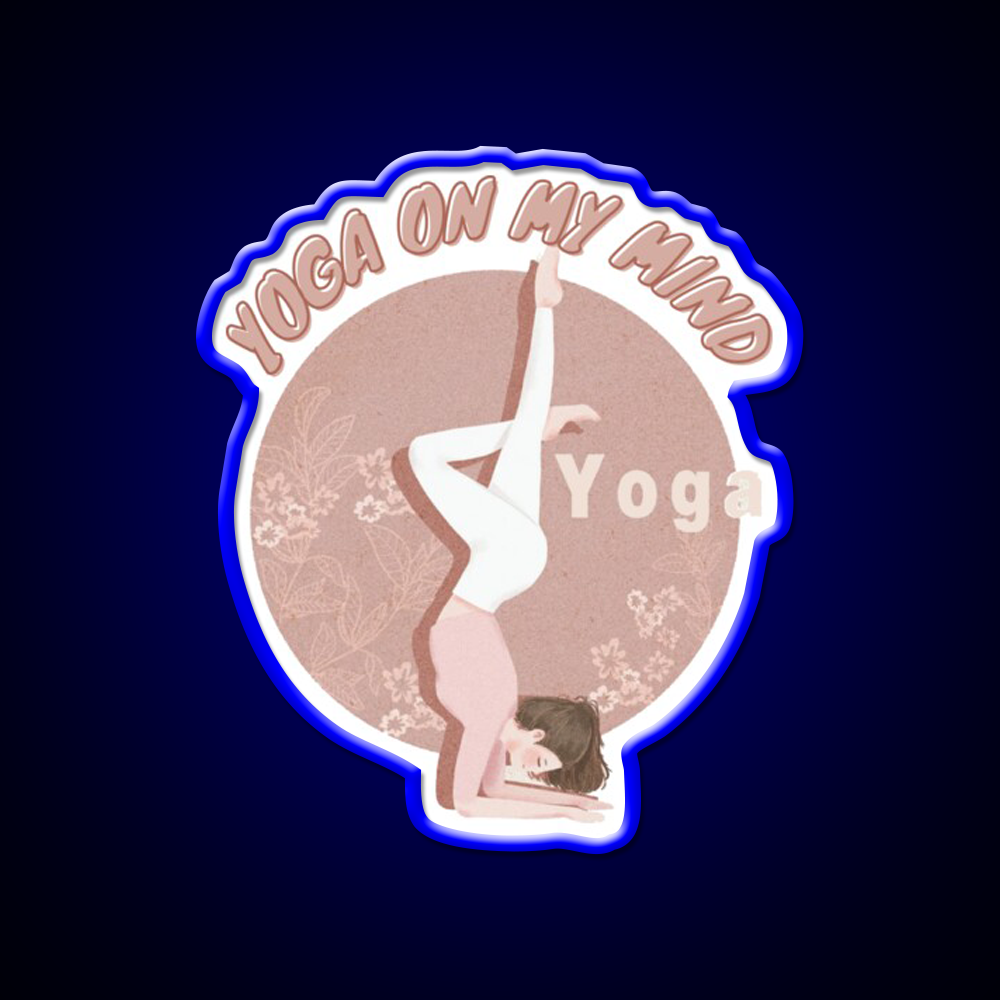Copy Of Yoga On My Mind Yoga Led Neon Sign For Wellness Space Rgb Color