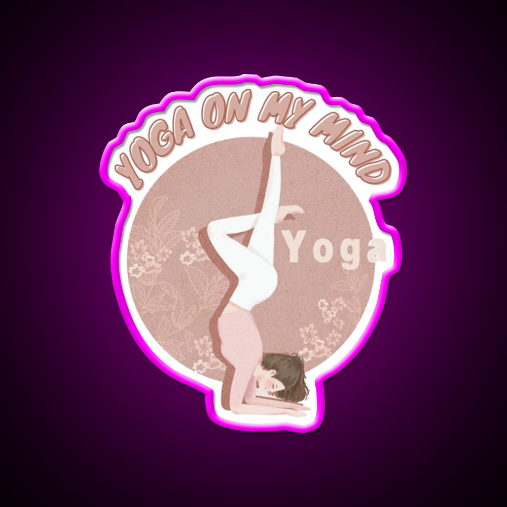 Copy Of Yoga On My Mind Yoga Led Neon Sign For Wellness Space Rgb Color