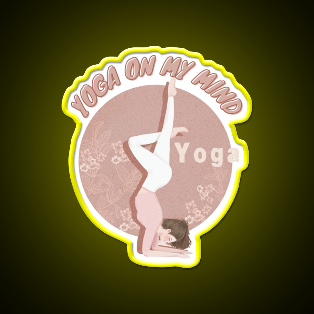 Copy Of Yoga On My Mind Yoga Led Neon Sign For Wellness Space Rgb Color