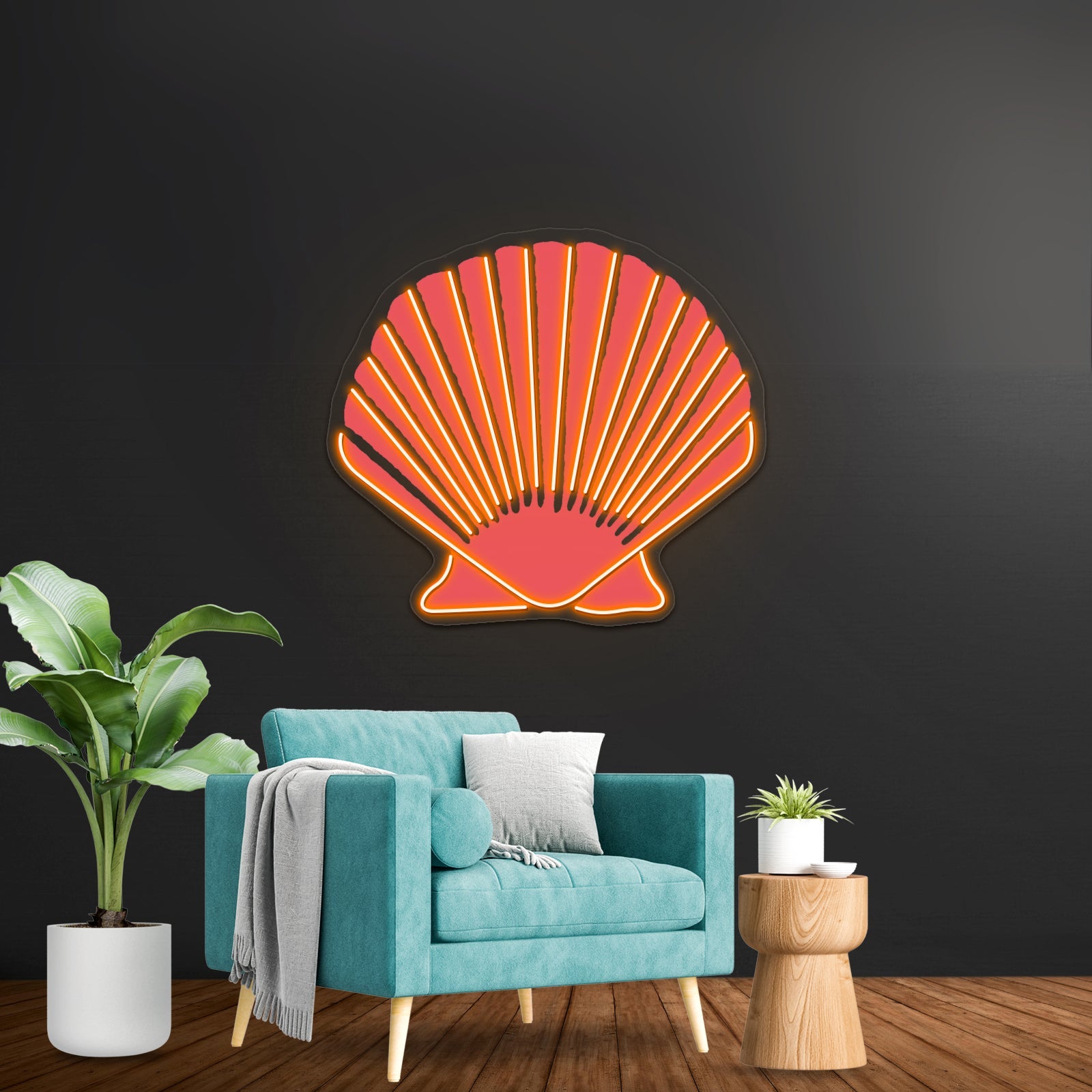 Coral Seashell Artwork Business Led Sign - Shineneon