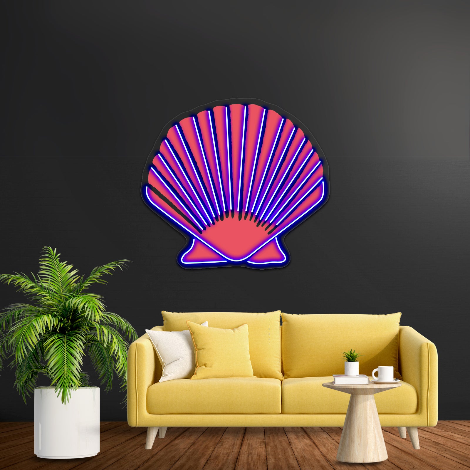 Coral Seashell Artwork Business Led Sign