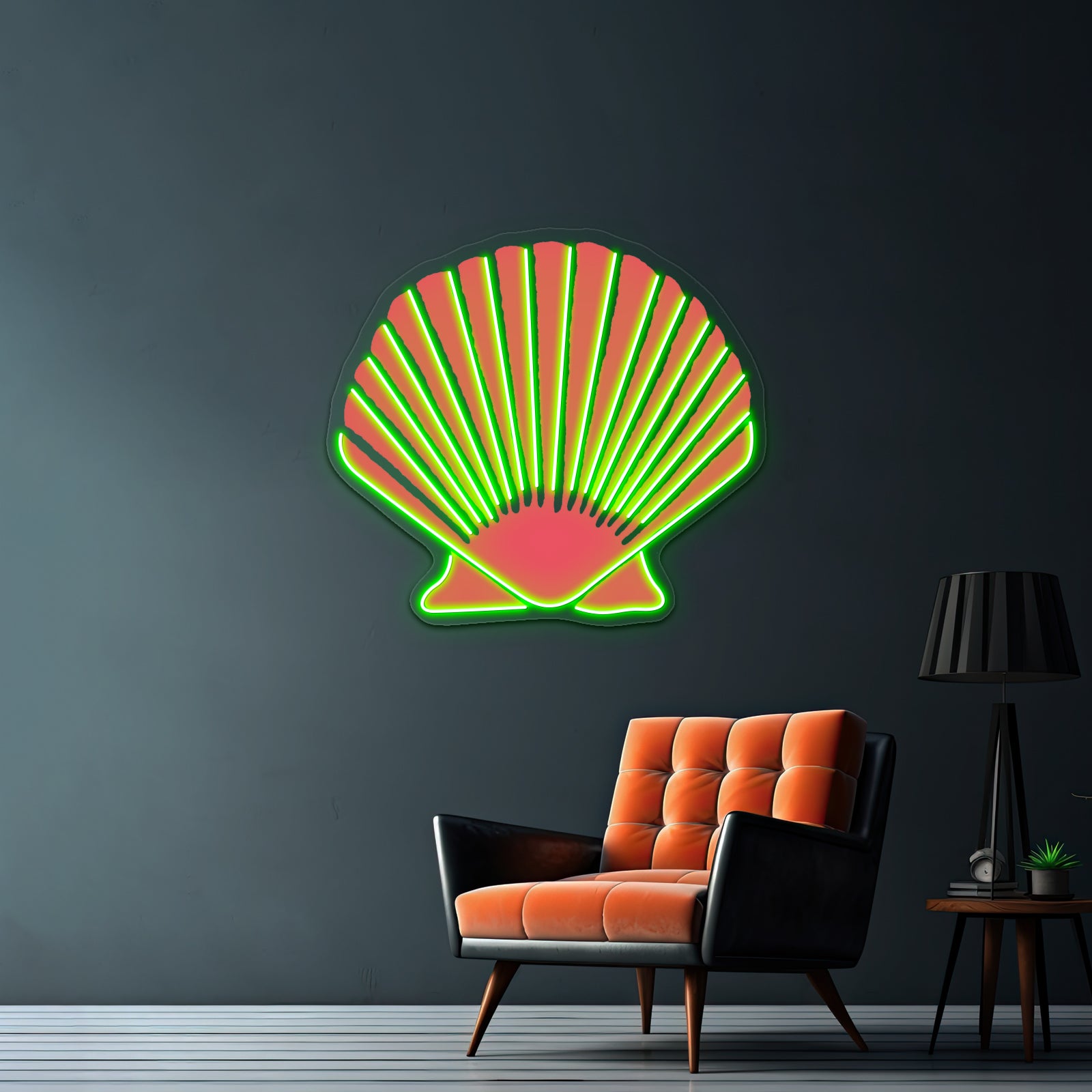 Coral Seashell Artwork Business Led Sign