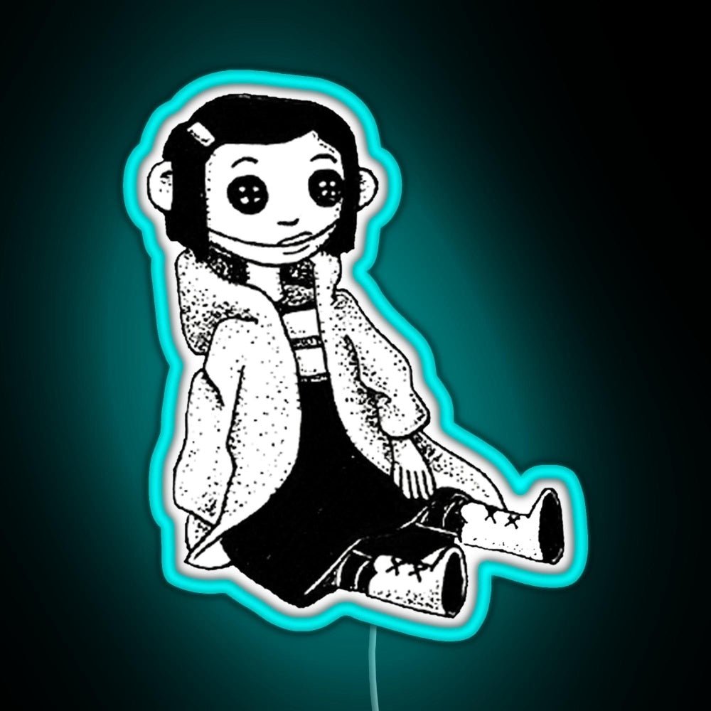 Coraline Inspired Doll Rgb Led Neon Sign Pop Wall Art - Shineneon