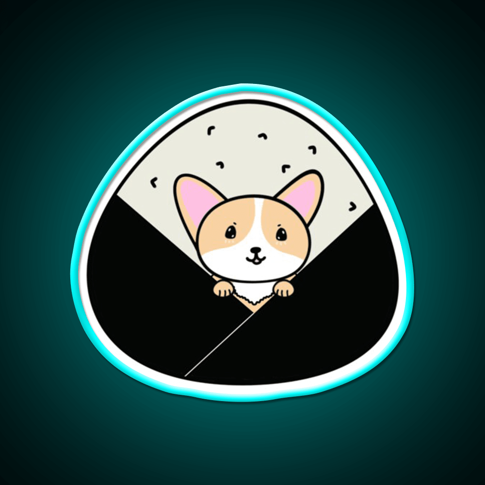 Corgi Onigiri Snack Food Led Neon Sign Rgb Color - Shineneon