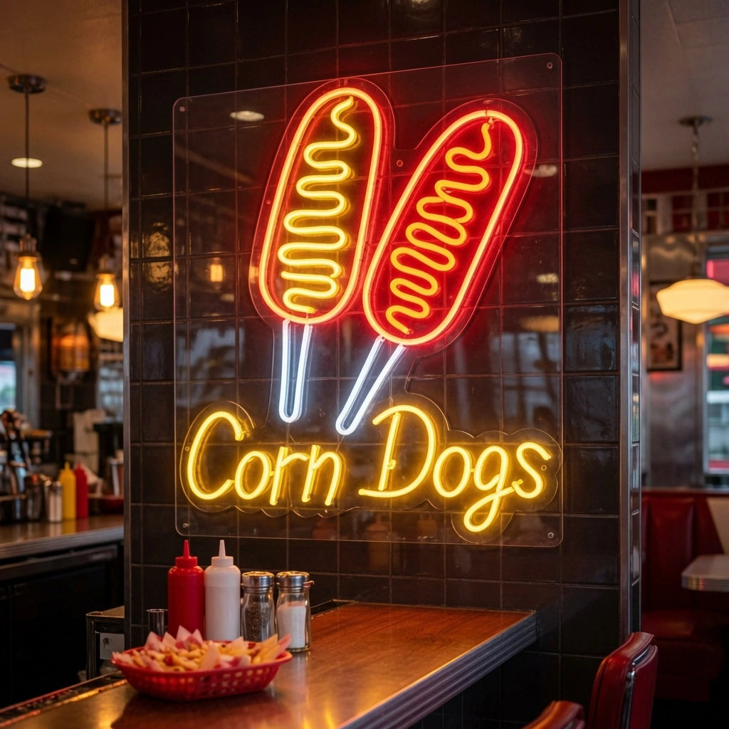 Corn Dogs Wall Decor LED Neon Sign - 02 High-Converting Product Image