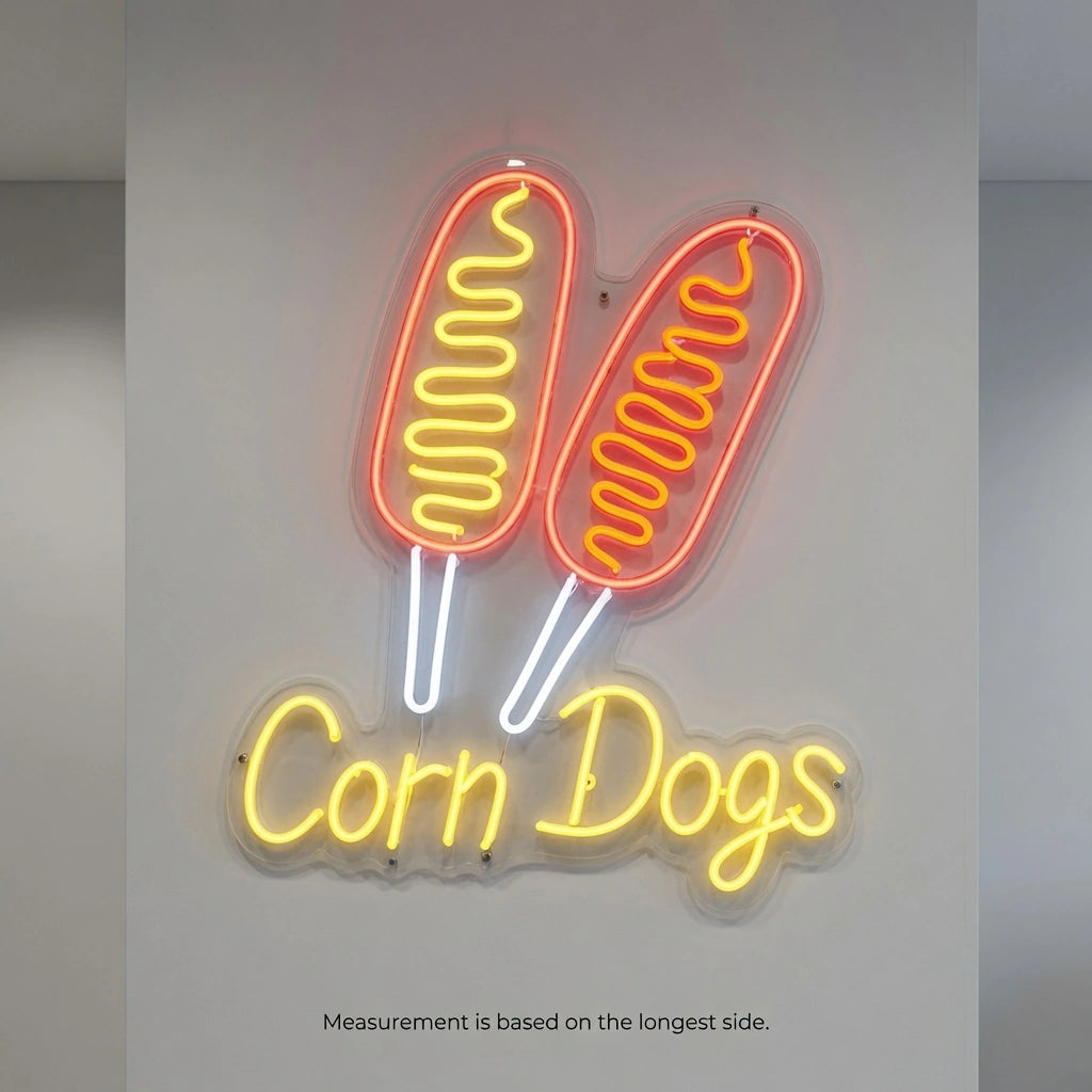 Corn Dogs Wall Decor LED Neon Sign - 04 Size Image