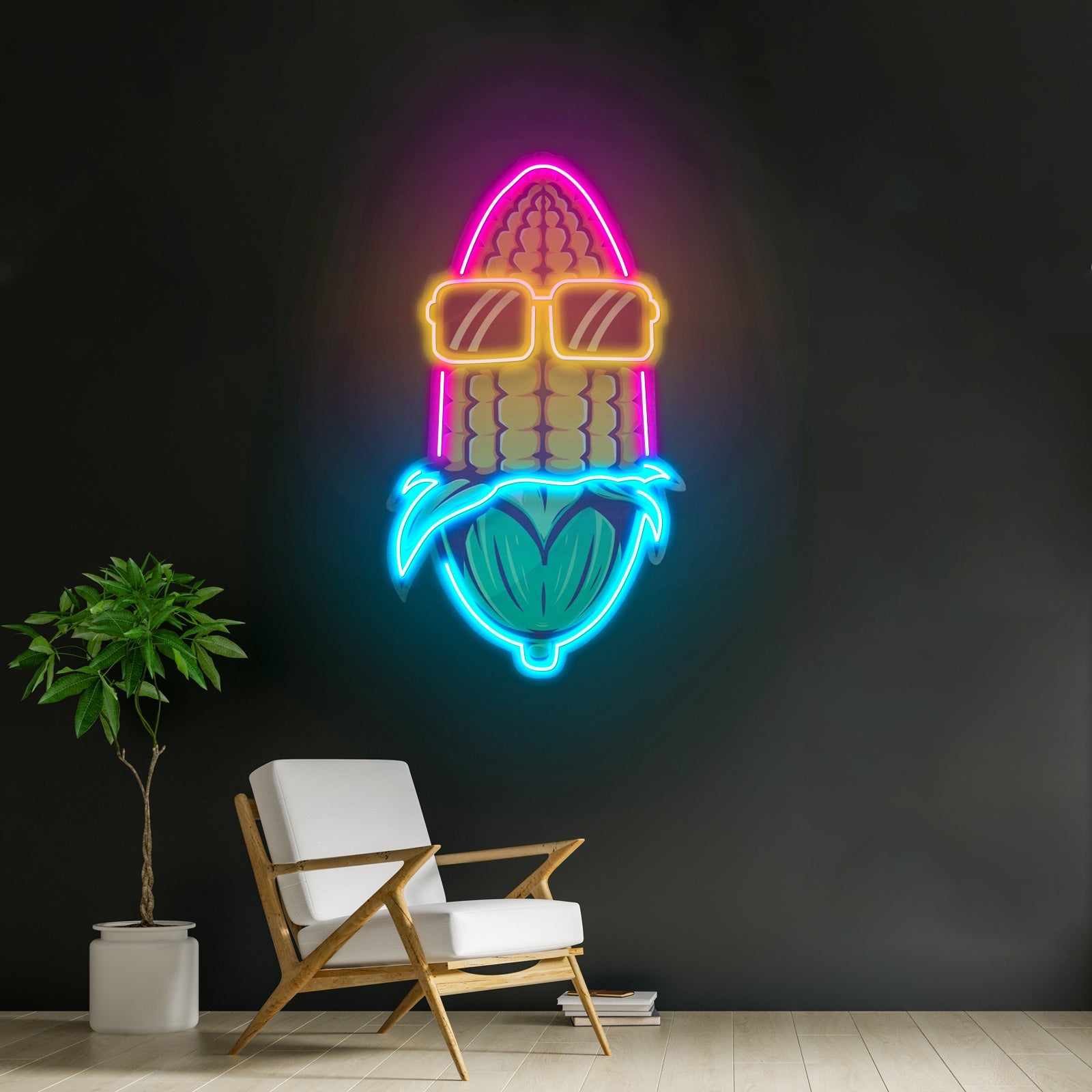 Corn Using Glasses Led Neon Sign Light Custom Led Signs - Shineneon