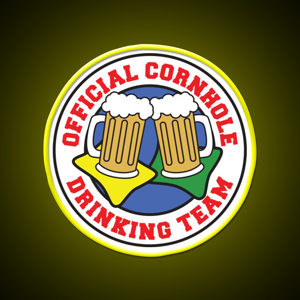 Cornhole Drinking Team Featuring Beers Beer Bar Decor Led Neon Sign Rgb Color - LED neon sign view 6