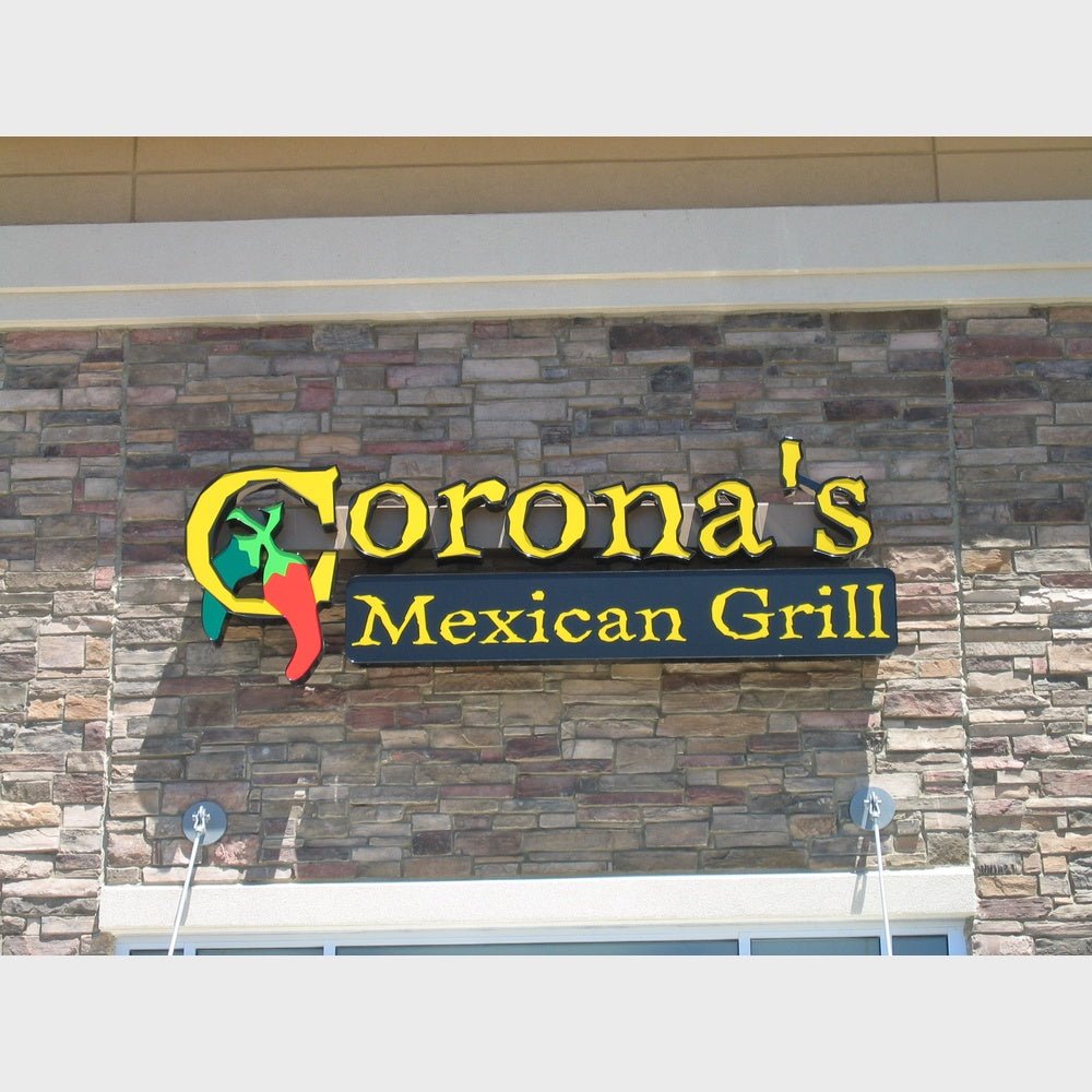 Coronas Mexican Grill 3D Frontlit Channel Letters Led Light Sign - Shineneon