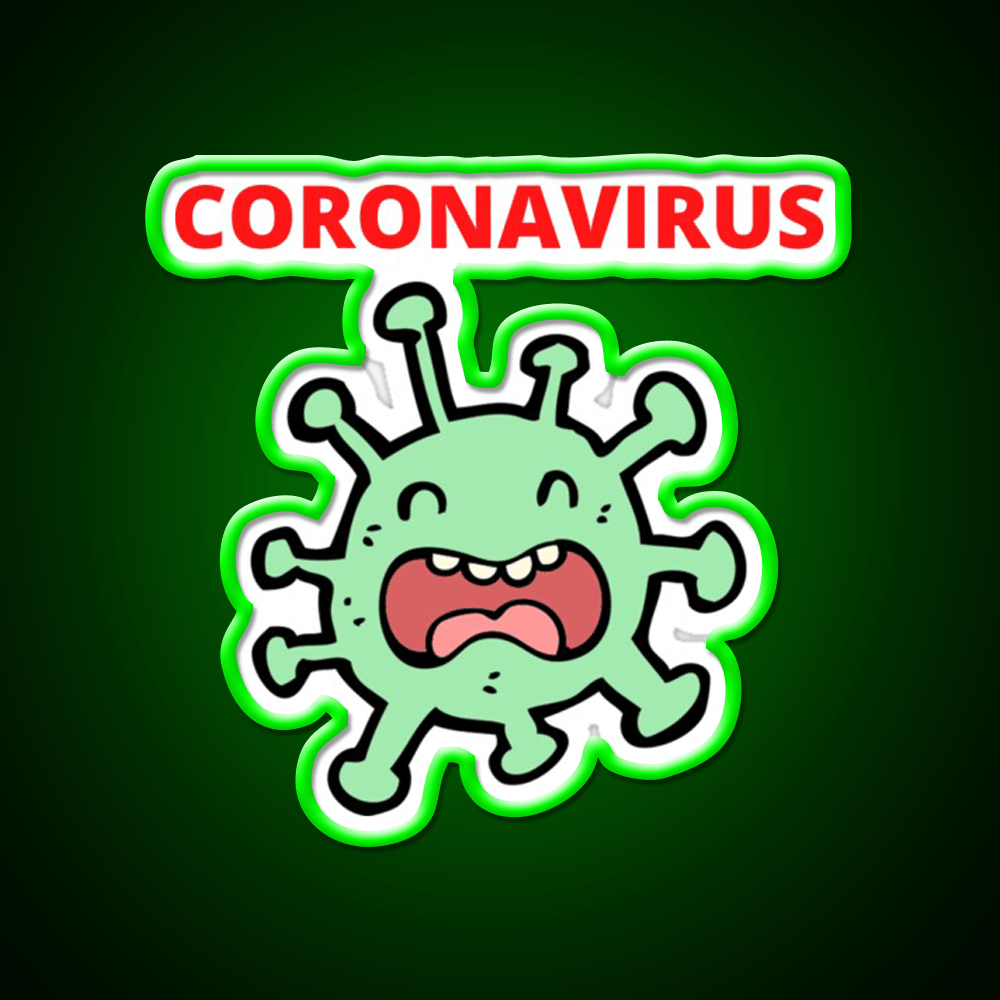 Coronavirus Covid 19 Hemp Inspired Green Leaf Led Neon Sign Rgb Color - Shineneon