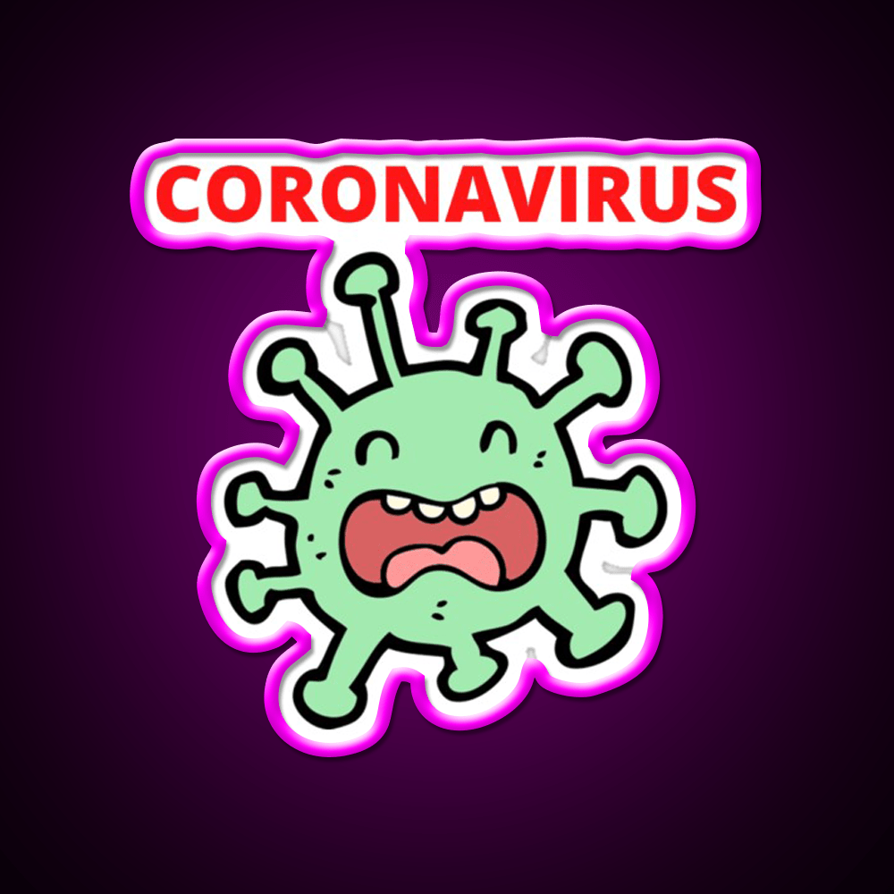Coronavirus Covid 19 Hemp Inspired Green Leaf Led Neon Sign Rgb Color - Shineneon
