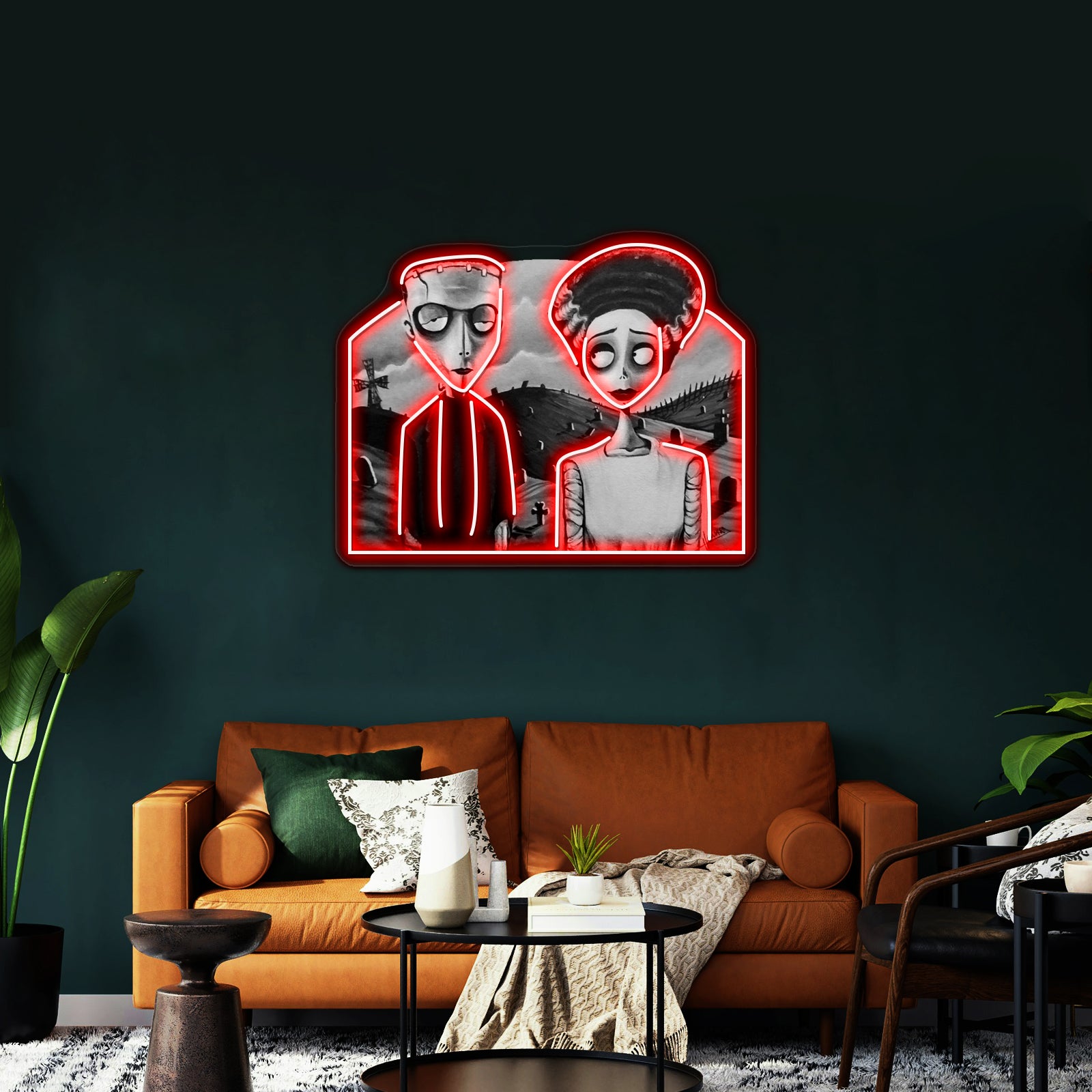 Corpse Bride Of Frankenstein Artwork Business Led Sign | Shineneon