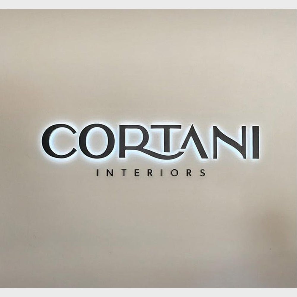 Cortani Interiors 3D Backlit Channel Letters Led Light Sign - Shineneon