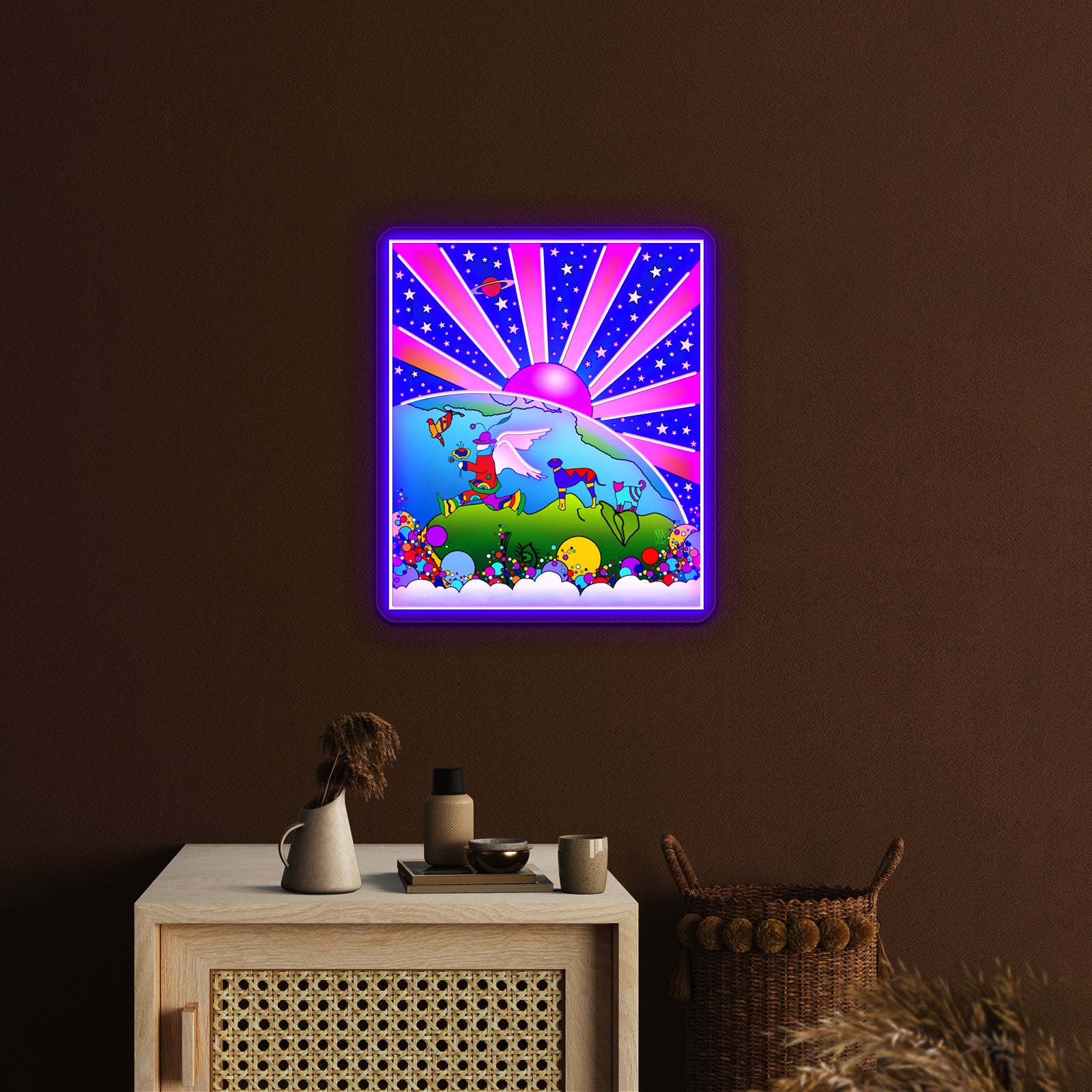 Cosmic Pet World Artwork Business Led Sign