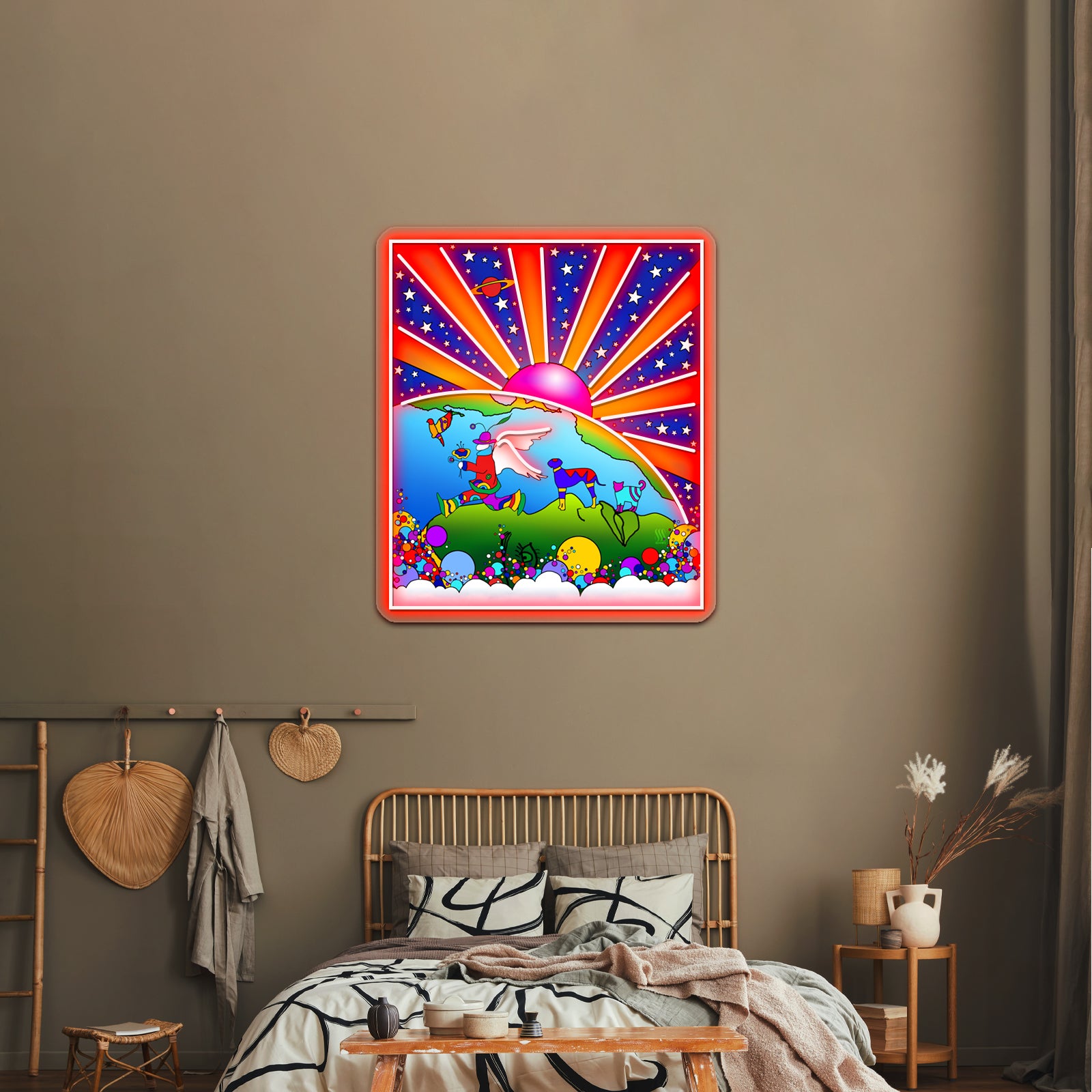 Cosmic Pet World Artwork Business Led Sign