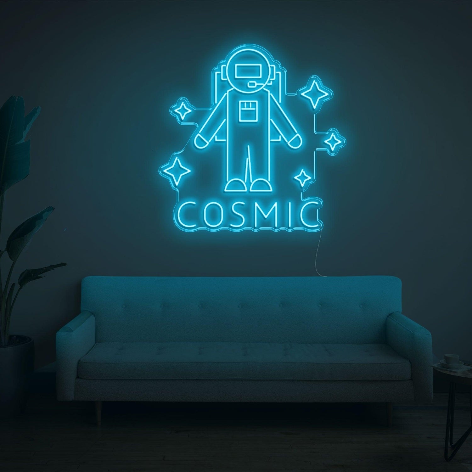 Cosmic Purple Astronaut Led Neon Sign For Modern Room And Cafe Decor | Shineneon