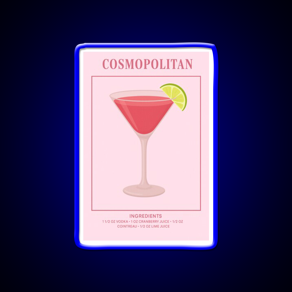 Cosmopolitan Cocktail Bar Decor Led Neon Sign Drink Lounge Art Rgb Color - LED neon sign view 5