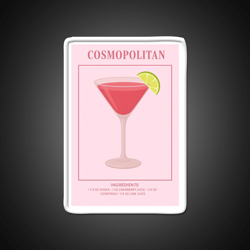 Cosmopolitan Cocktail Bar Decor Led Neon Sign Drink Lounge Art Rgb Color - Shineneon