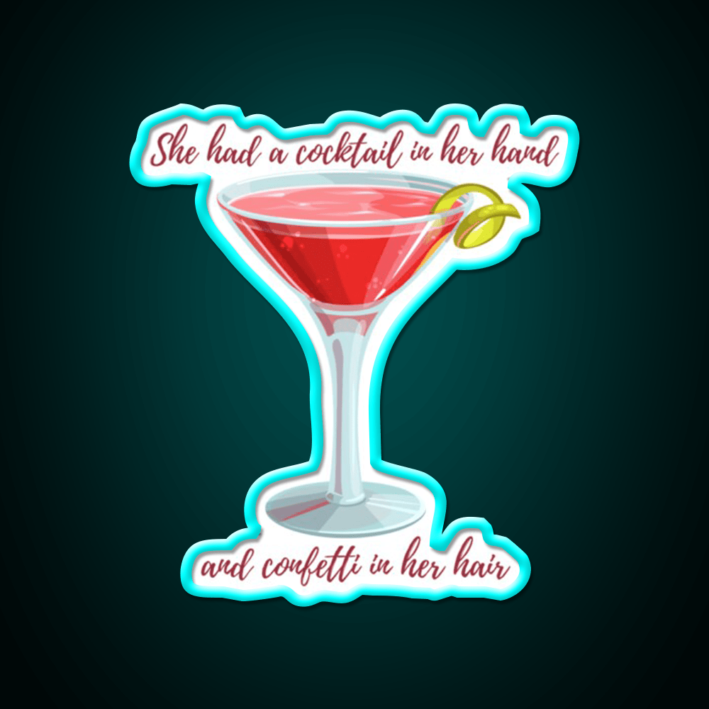 Cosmopolitan Cocktail Bar Decor Led Neon Sign Drink Neon Sign Rgb Color - Shineneon