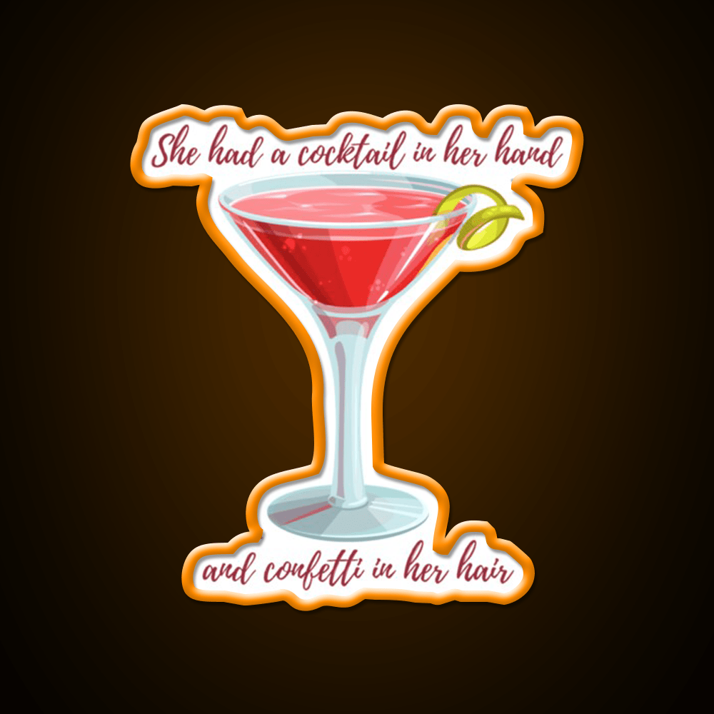 Cosmopolitan Cocktail Bar Decor Led Neon Sign Drink Neon Sign Rgb Color - Shineneon