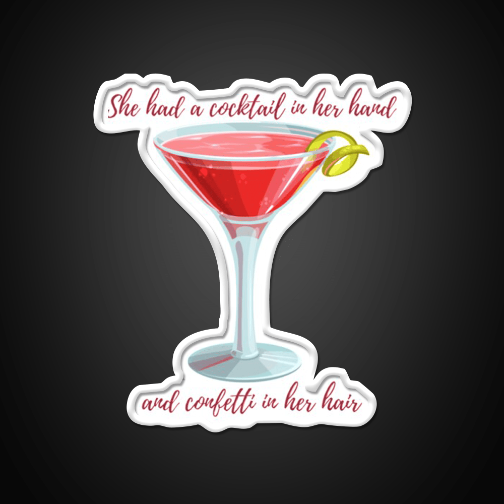 Cosmopolitan Cocktail Bar Decor Led Neon Sign Drink Wall Art Rgb Color - Shineneon