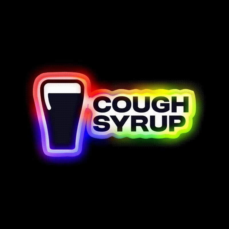 Cough Syrup Funny Beer Design Man Cave Bar Led Neon Sign Rgb Color - LED neon sign close-up detail