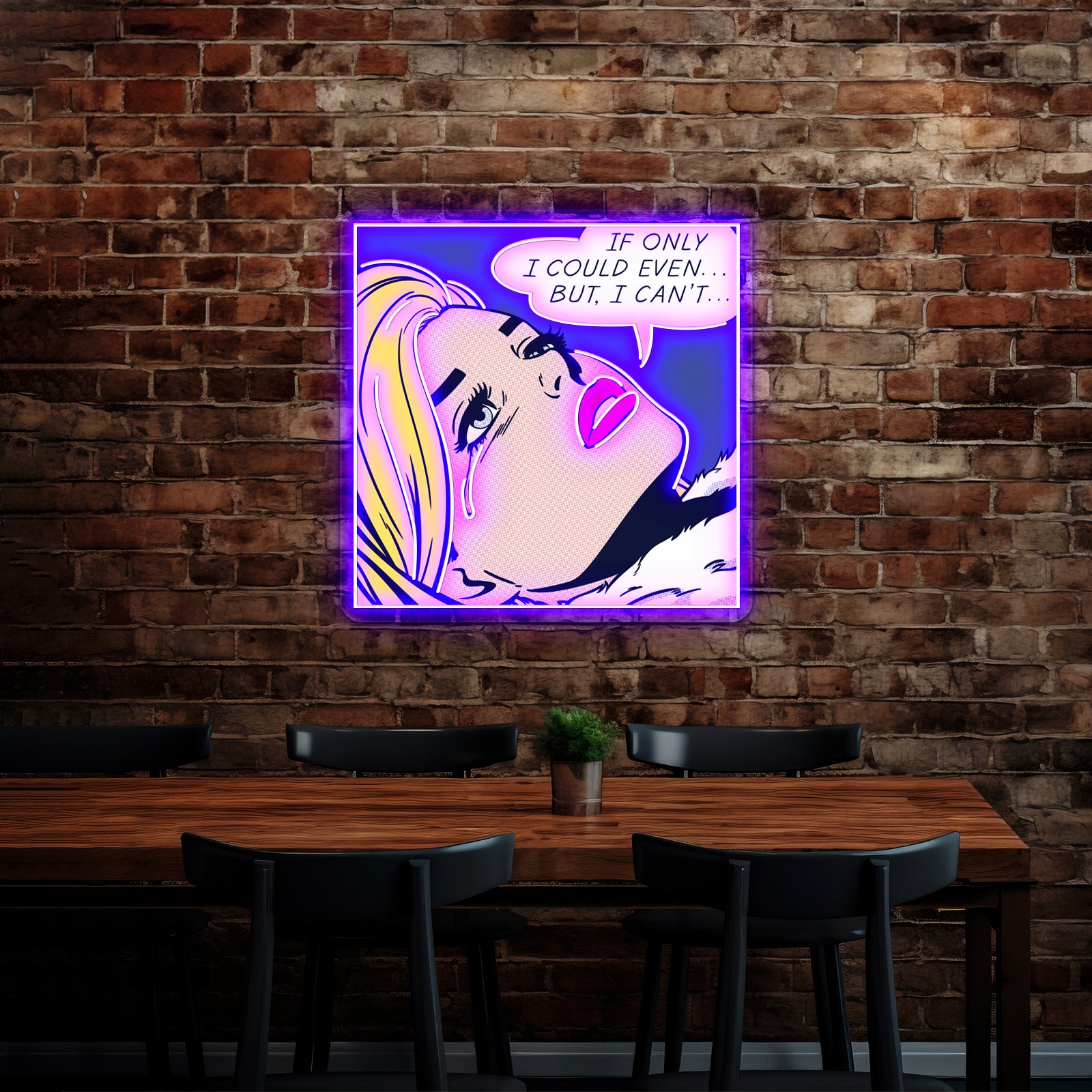 Couldnt Even Pop Artwork Business Led Sign