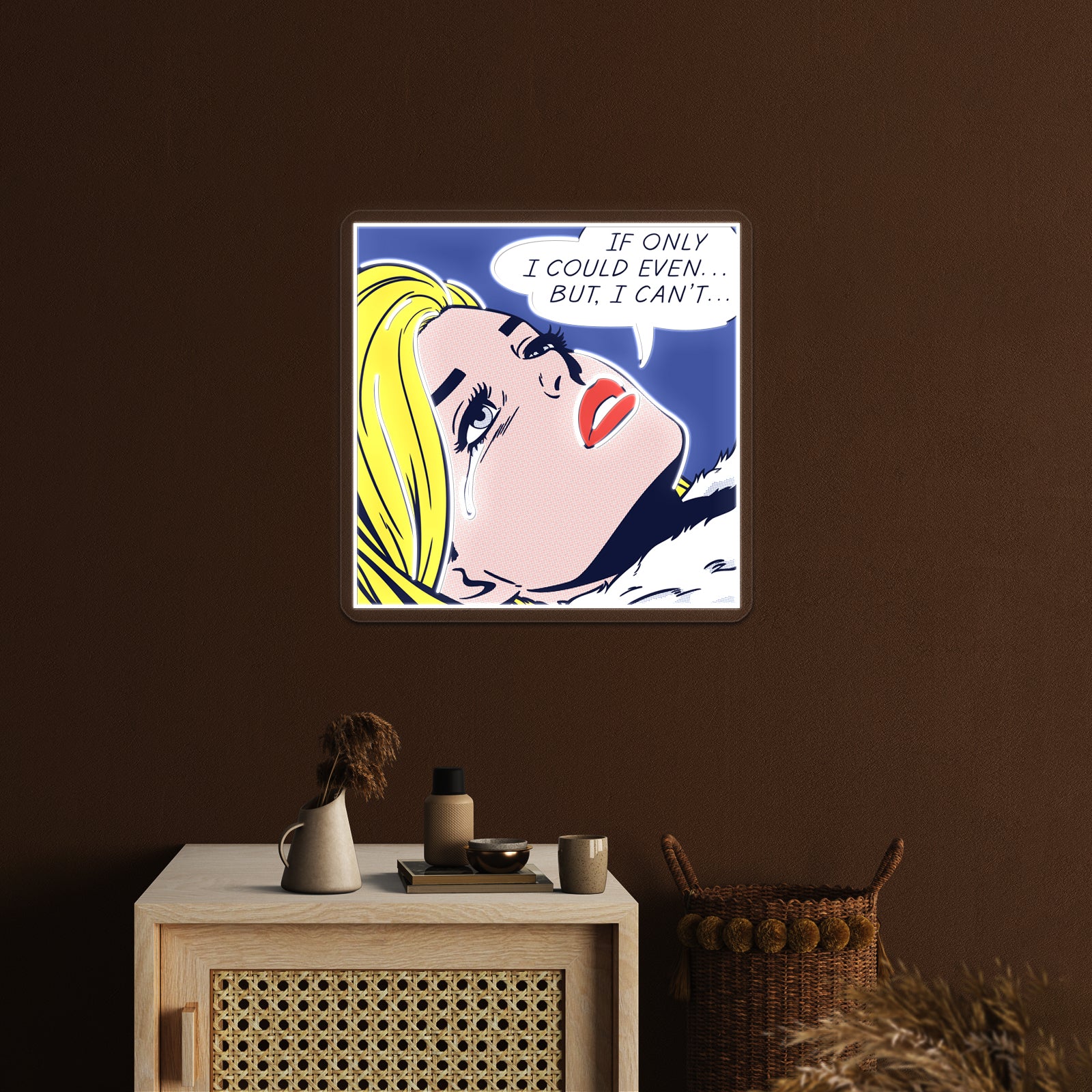 Couldnt Even Pop Artwork Business Led Sign