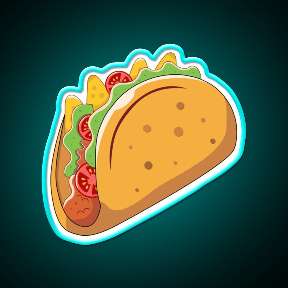 Count Mexican Taco Minimalistic Taco Led Neon Sign Wall Light Rgb Color - Shineneon