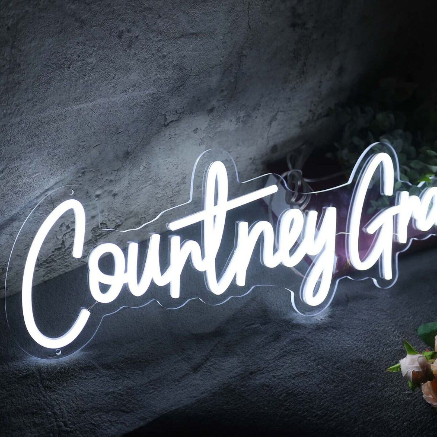 Countney Grace White Led Neon Sign | Shineneon