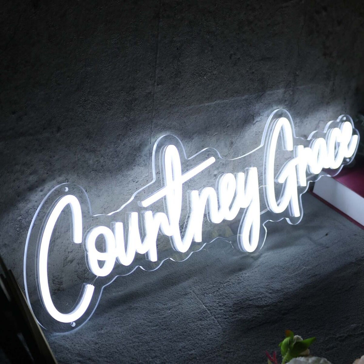 Countney Grace White Led Neon Sign - Shineneon