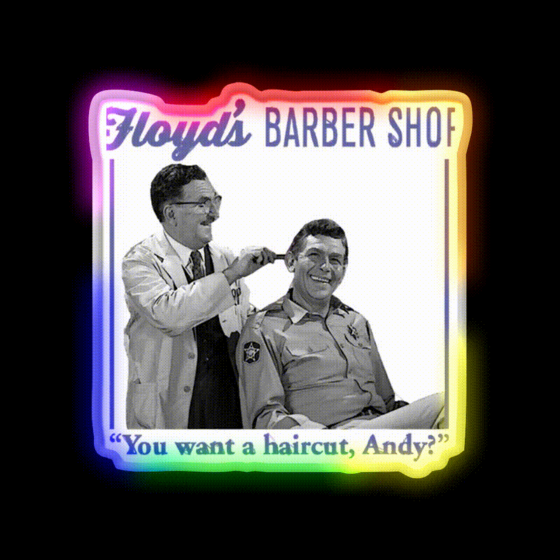 Country Boy Lust After Power Floyds Barber Shop Haircut Led Neon Sign - LED neon sign close-up detail