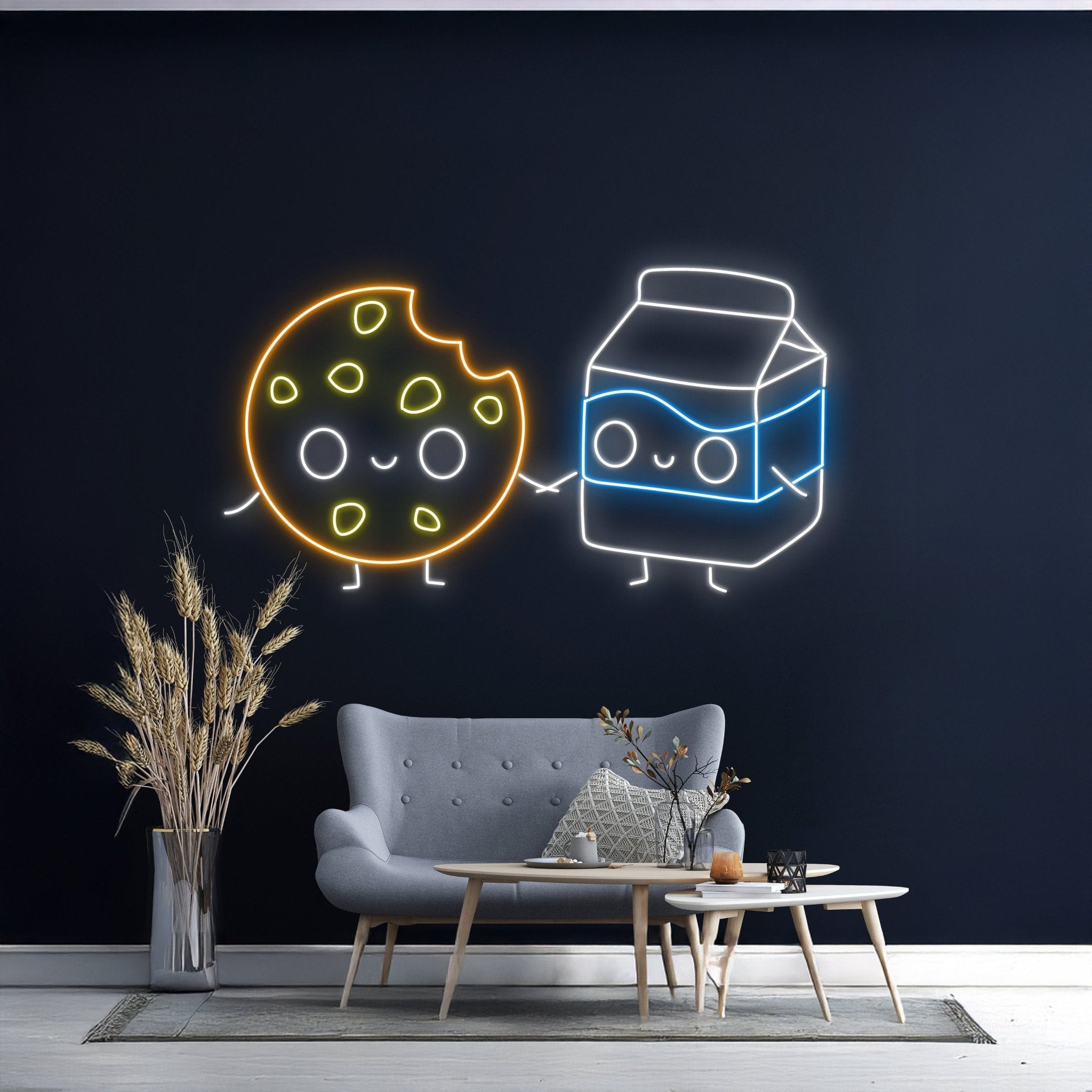 Couple Milk And Cookie Led Neon Sign - Shineneon
