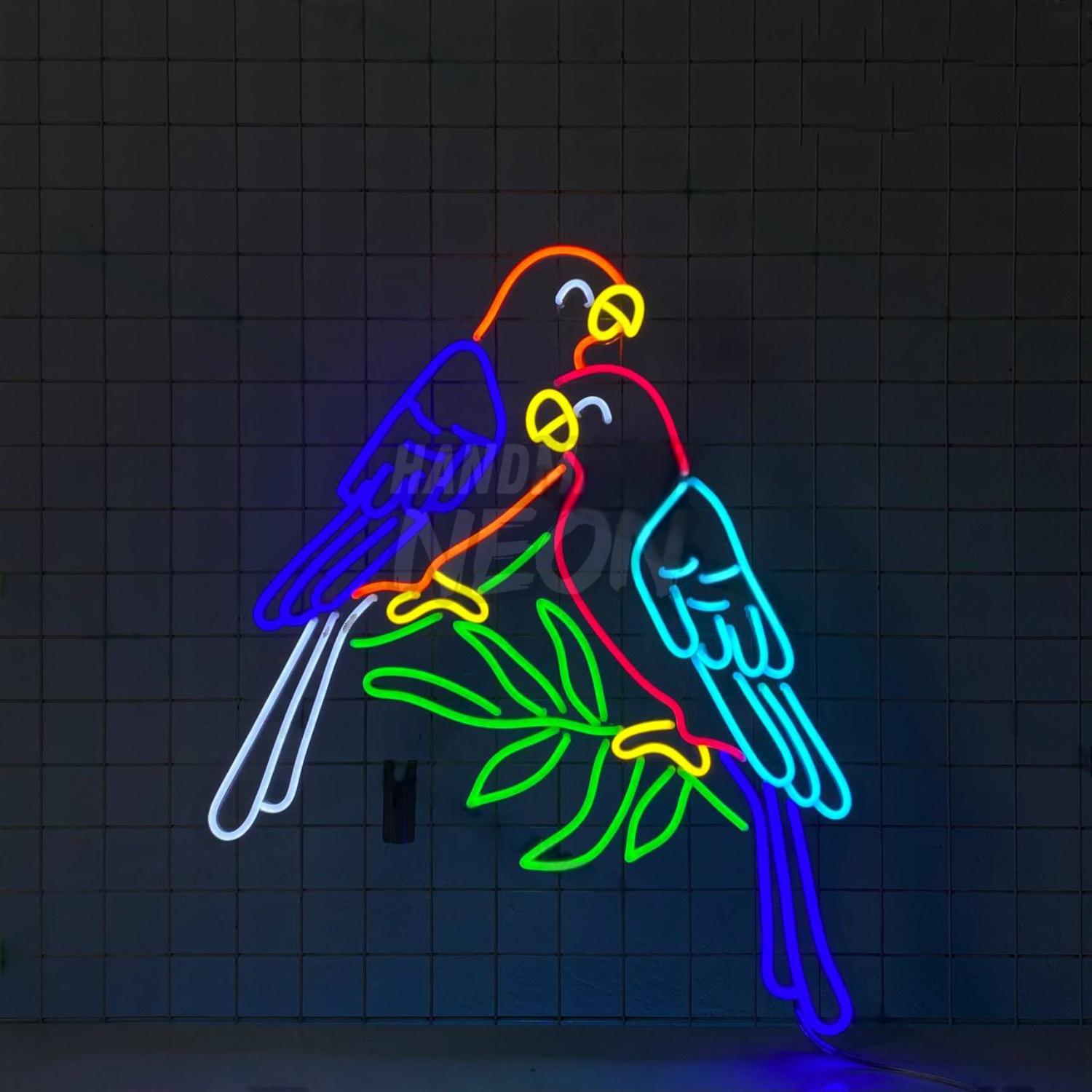 Couple Parrot Birds Led Neon Sign | Shineneon