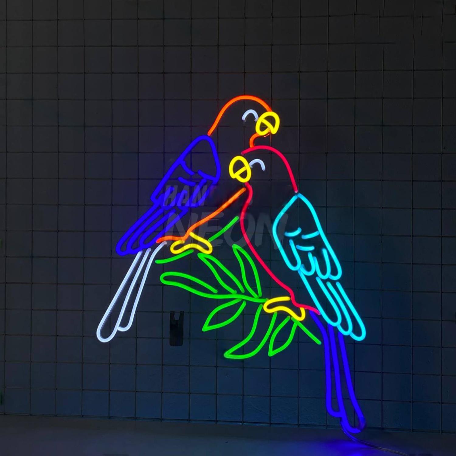 Couple Parrot Birds Led Neon Sign | Shineneon