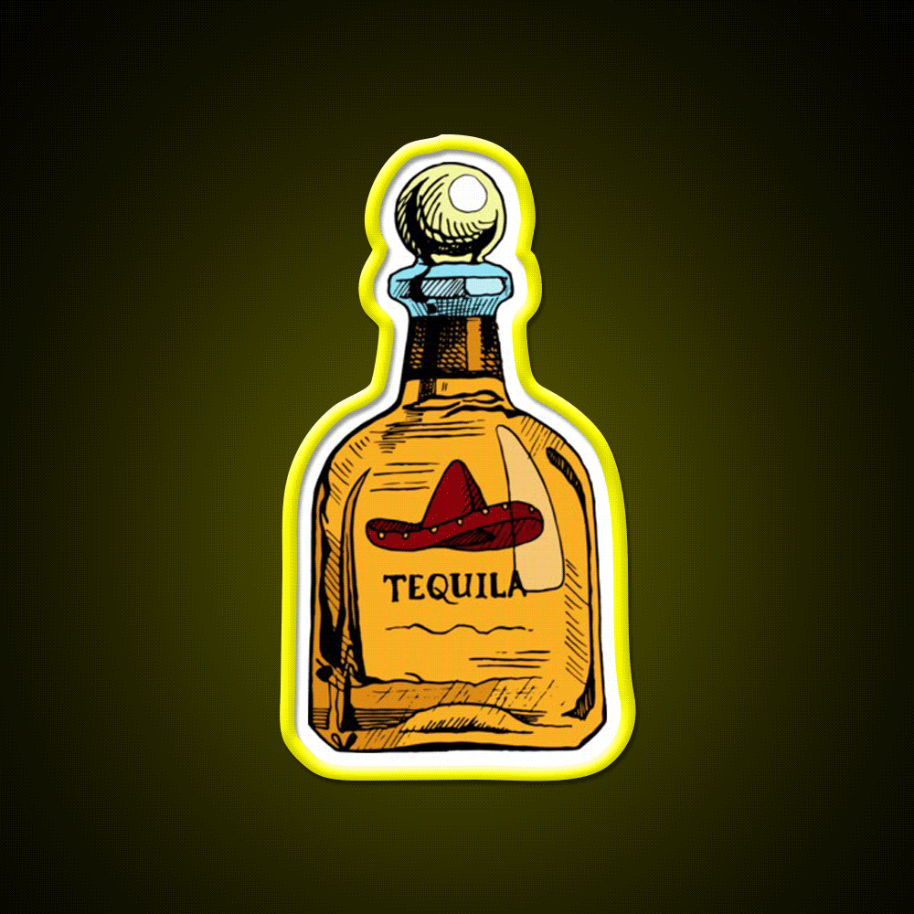Couple Tequila And Lime Party Drink Tequila Led Neon Sign Rgb Color - Custom LED neon sign front view
