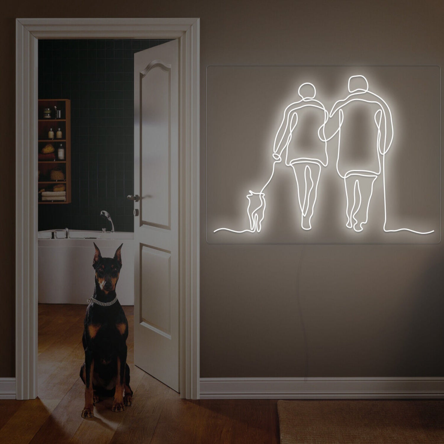 Couple Walk Together Neon Sign For Home Decor | Shineneon